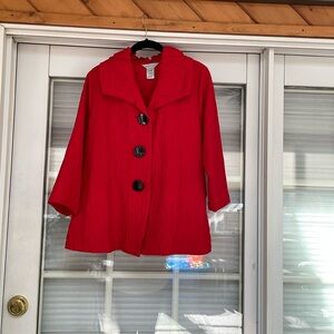 Multiples Red Jacket. Size Pl. NWT.